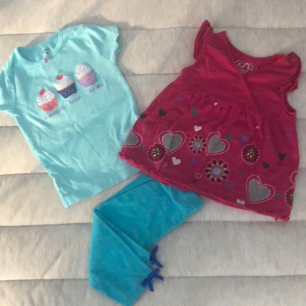 3t Toddler Girl outfit with extra Carters top!